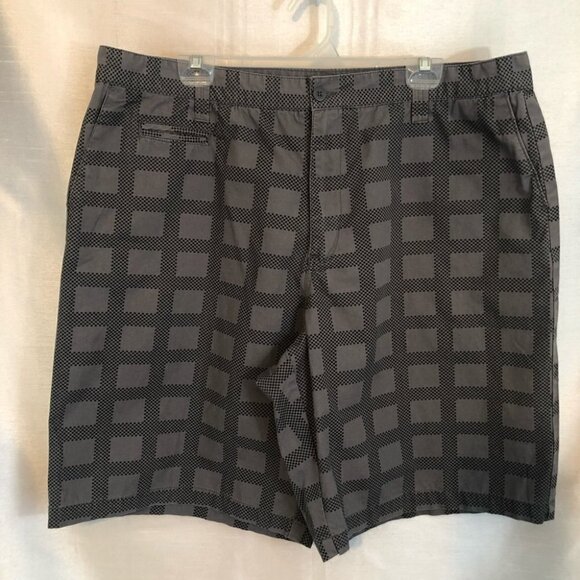 Vintage Nevada Mens 42 Classic Shorts  Grey with Black squares - Picture 10 of 10
